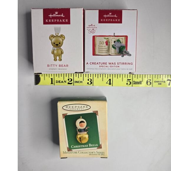 Set of 3 Hallmark Mini Keepsake Ornaments List in Description - Picture 1 of 6